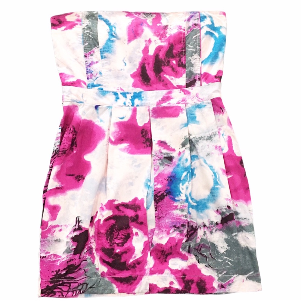 Tramp - women’s strapless dress floral print Med